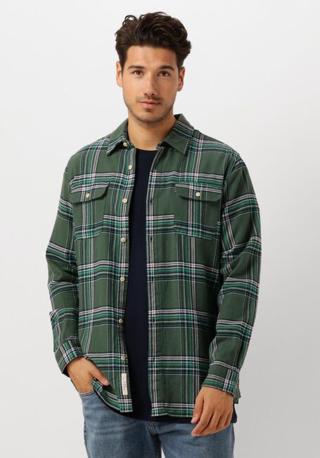 SCOTCH & SODA Surchemise REGULAR FIT MULTICOLOURED FLANNEL CHECK en vert - large