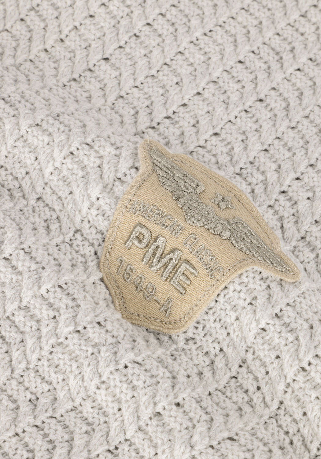 PME LEGEND Pull R-NECK KNIT SWEAT COMBINATION Blanc - large