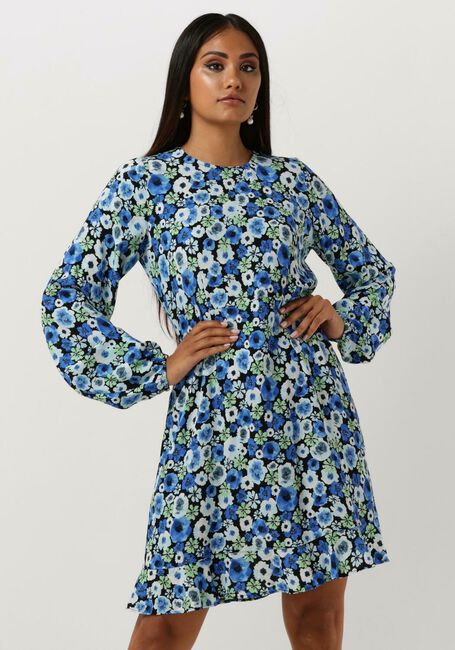 ENVII Mini robe ENSHERRY LS DRESS AOP 7014 en bleu - large