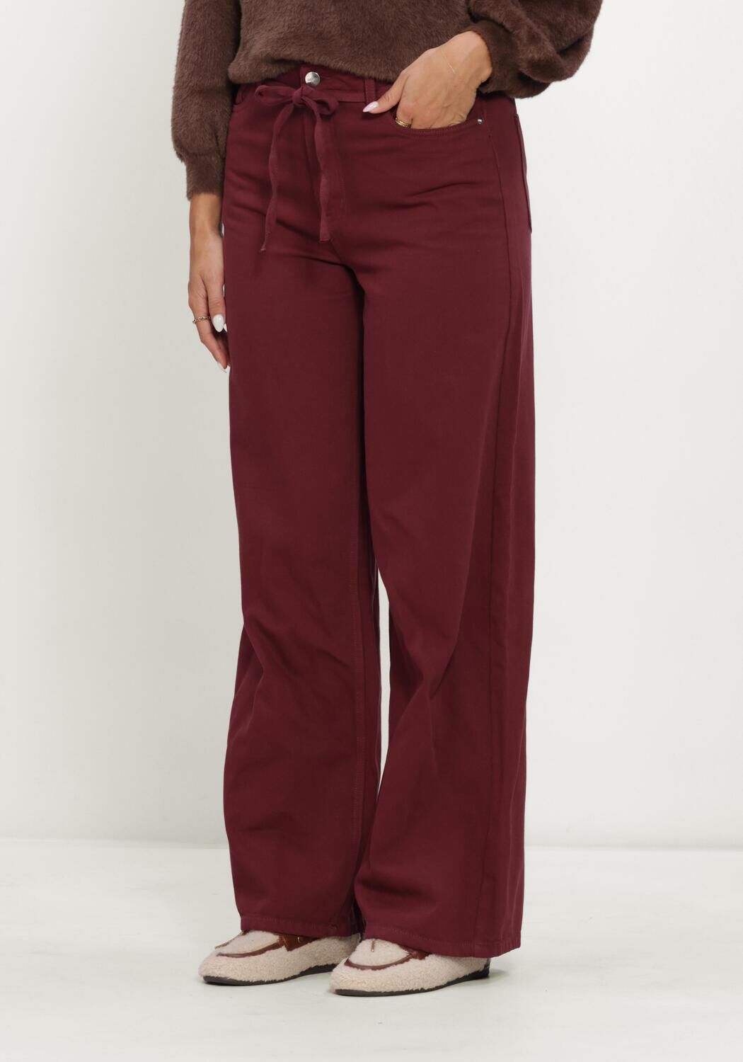 OBJECT Wide jeans OBJROSIE MW WIDE JEANS NOOS Bordeaux - large