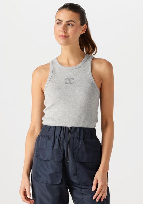 CO'COUTURE Haut SAHARACC EMBROIDERY TANK TOP Gris clair - large