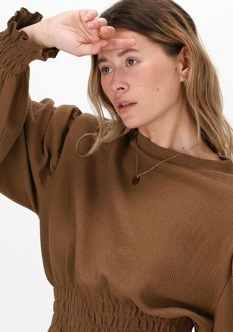 OBJECT Pull TAYLOR LS PULLOVER en marron - large