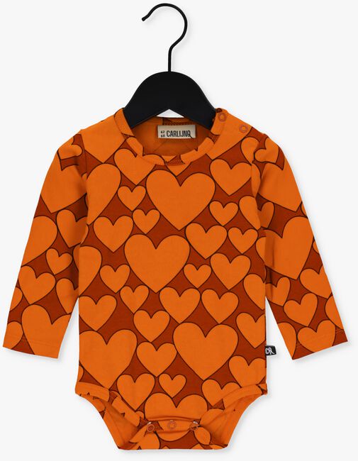 Oranje CARLIJNQ  HEARTS - BODYSUIT LONGSLEEVE - large
