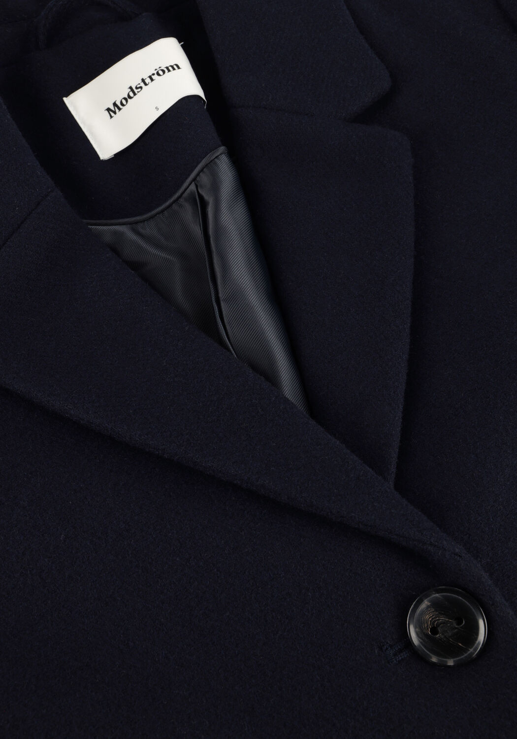Donkerblauwe MODSTR&Ouml;M Mantel PAMELA COAT - large