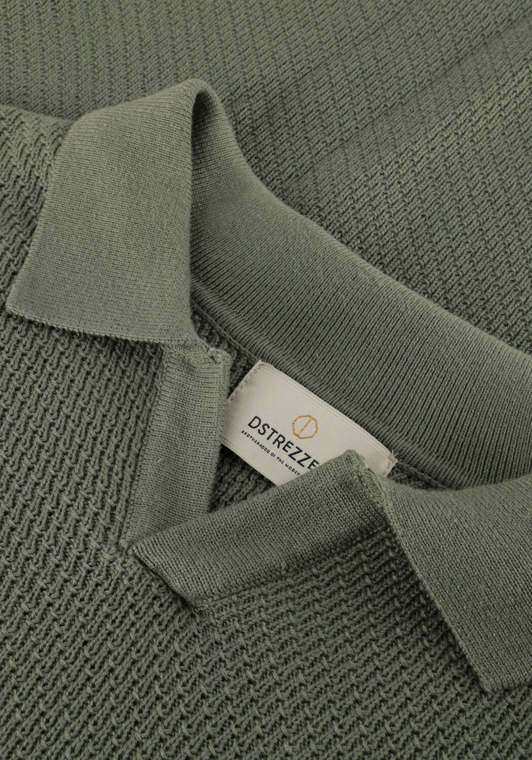 Olijf DSTREZZED Trui KOSTAS LONGSLEEVE POLO - large