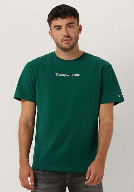 TOMMY JEANS T-shirt TJM CLASSIC LINEAR LOGO TEE Vert foncé - large