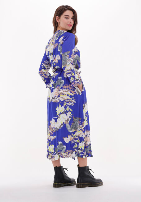 LOLLYS LAUNDRY Robe midi HARPER DRESS en bleu - large