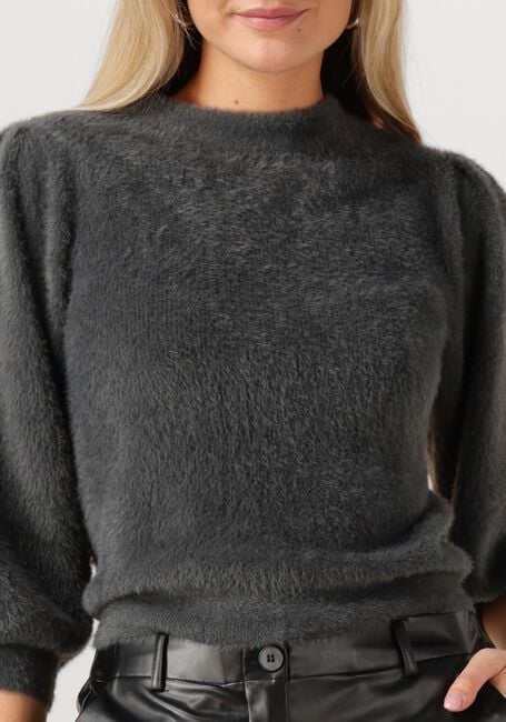 Donkergrijze CATWALK JUNKIE Trui FUZZY PUFF SLEEVE KNIT - large