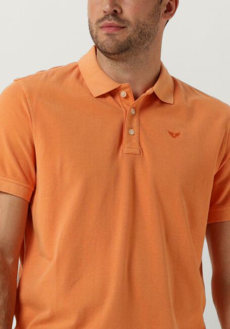 PME LEGEND Polo SHORT SLEEVE POLO PIQUE GARMENT DYE en orange - large