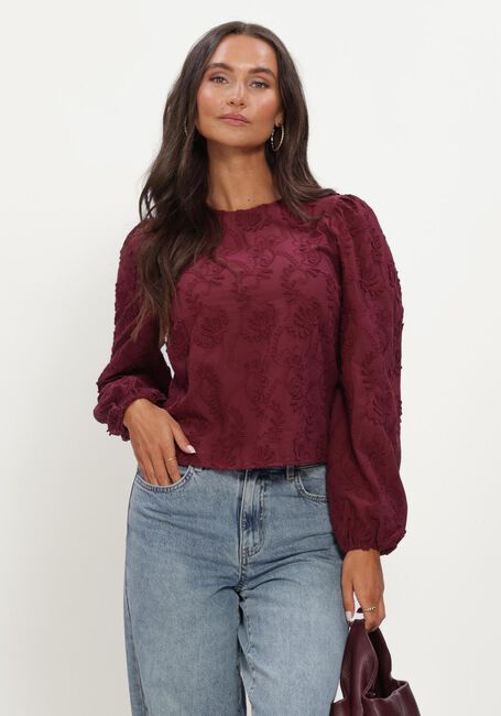 Bordeaux OBJECT  OBJMYA RE L/S TOP NOOS - large