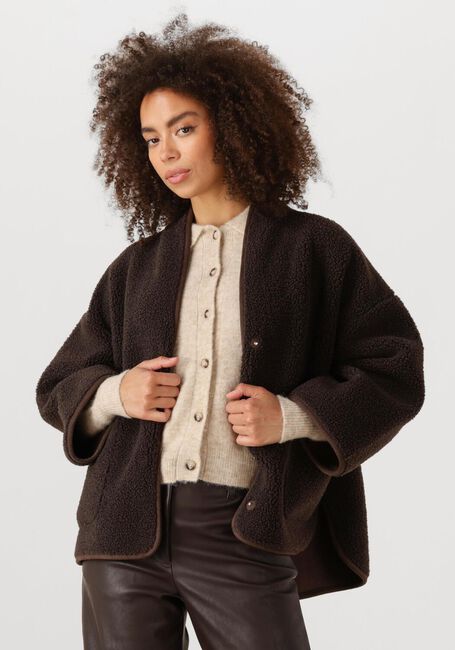 KNIT-TED Veste en cuir JOKO en marron - large
