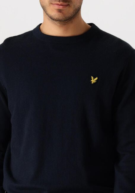 LYLE & SCOTT Pull COTTON MERINO CREW NECK JUMPER Bleu foncé - large