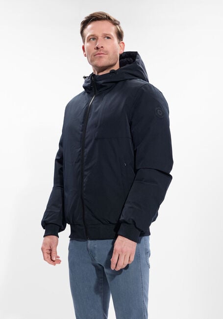 AIRFORCE Jack HOODED REVERSIBLE JACKET Bleu fonc&eacute; - large