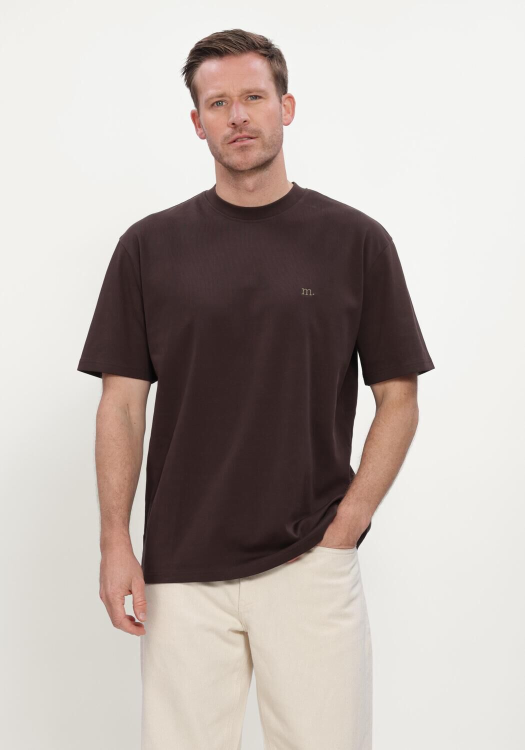 Bruine MACED T-shirt M-ALAN - large