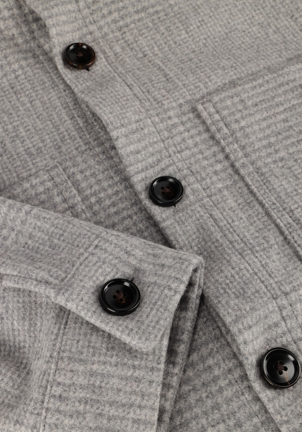 PROFUOMO Surchemise OVERSHIRT CHECK en gris - large