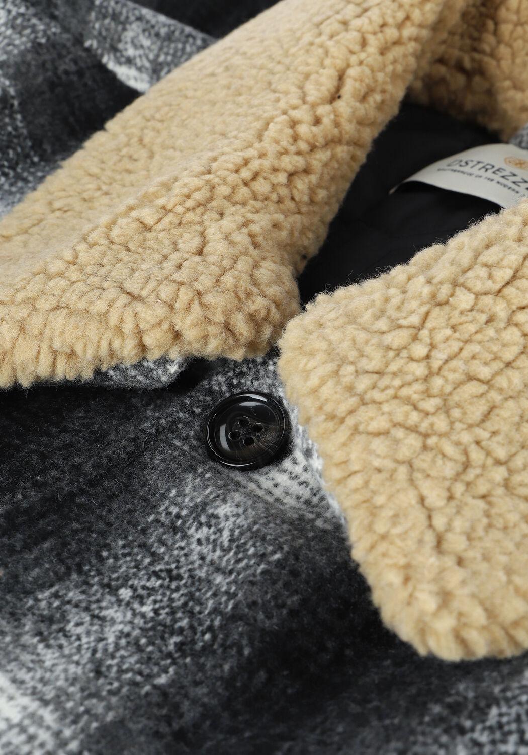 Grijze DSTREZZED Jack CARPENTER JACKET WOOL CHECK - large