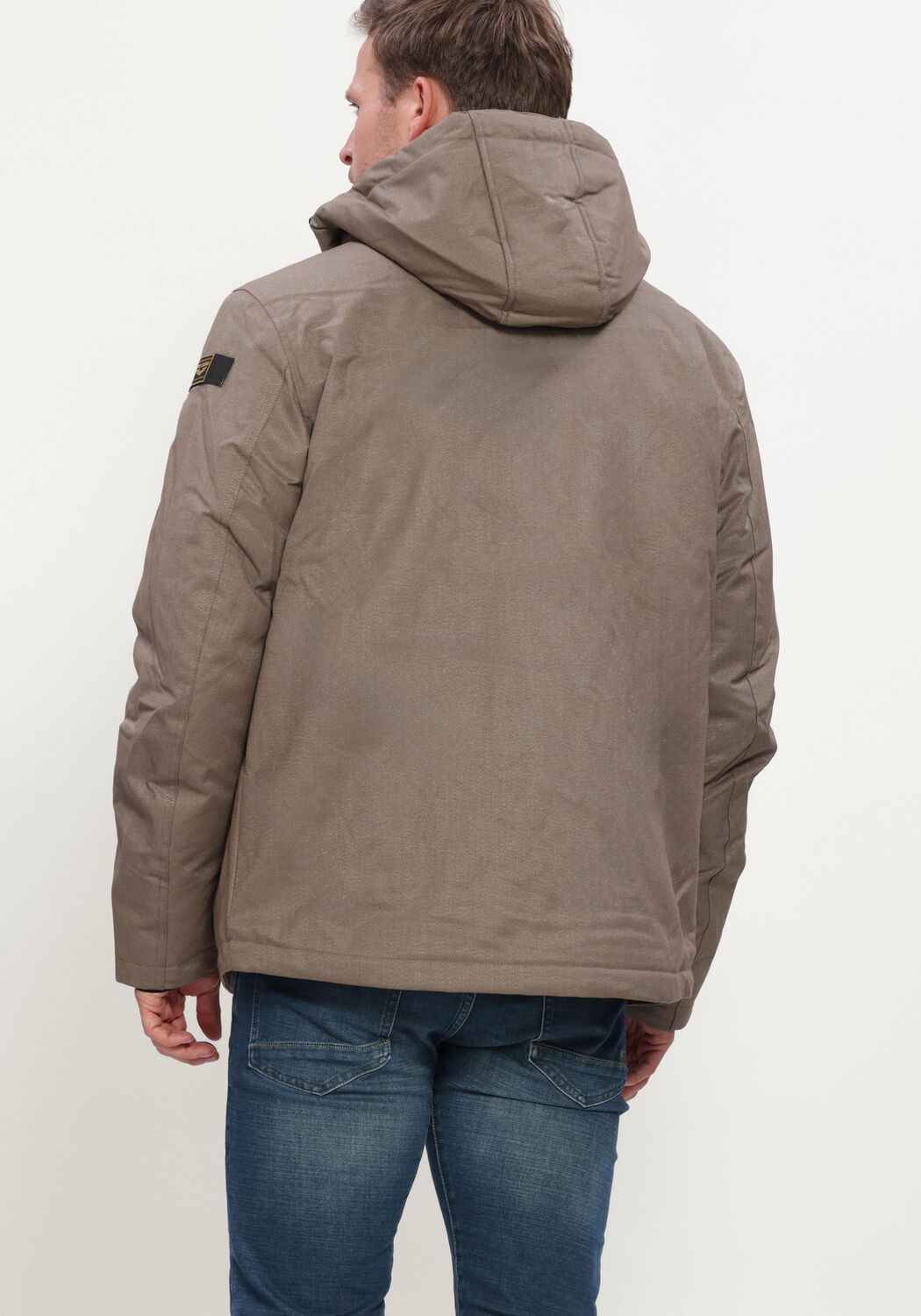 Khaki PME LEGEND Jassen SEMI LONG JACKET STRATOR MELANGE TWILL - large