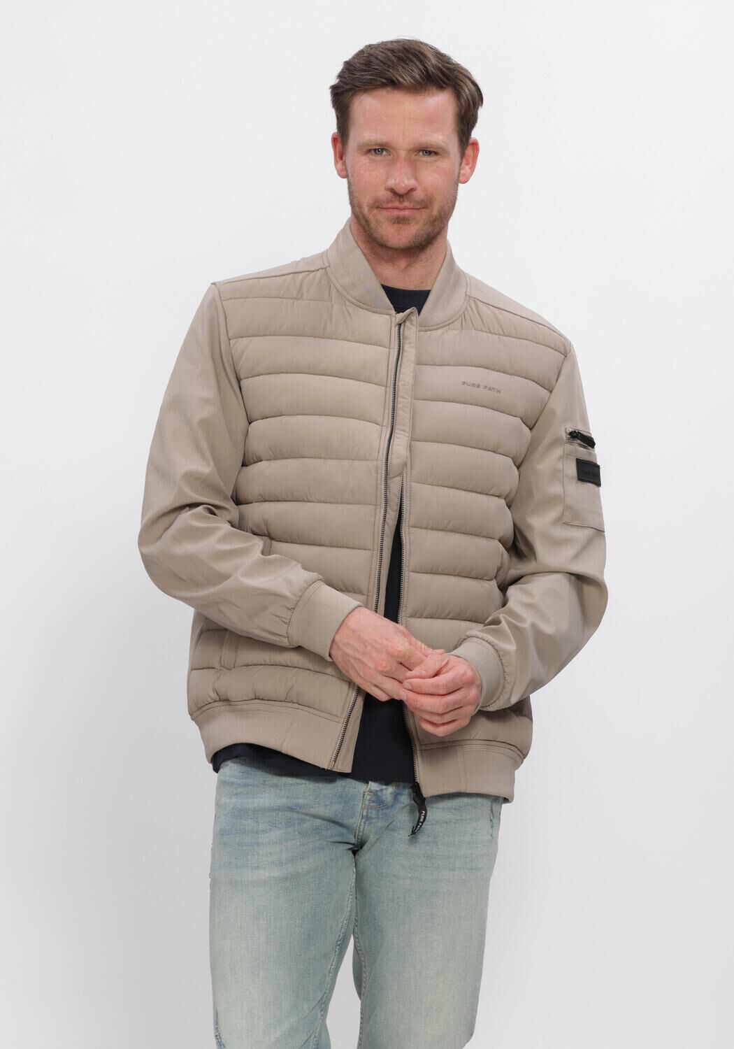 PURE PATH Jack SOFTSHELL PADDED JACKET en beige - large