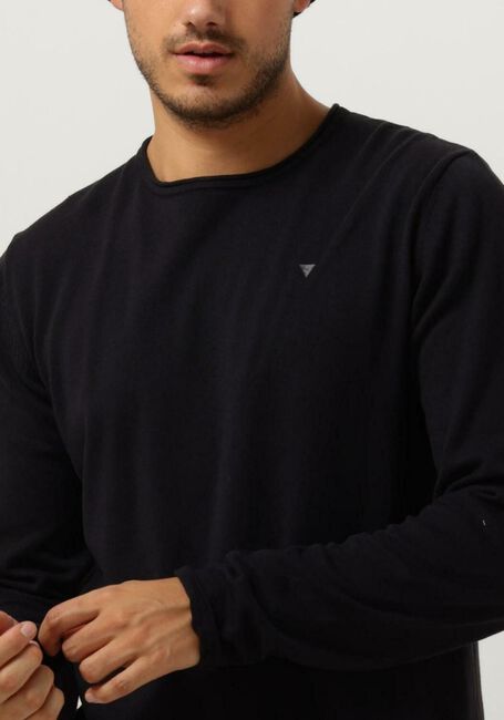 PURE PATH Pull FLAT KNITTED SHIRT WITH SMALL LOGO ON CHEST en gris - large