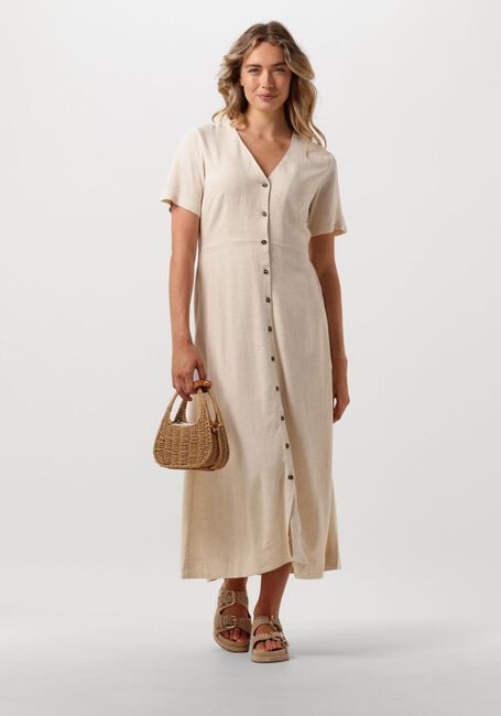 Beige Y.A.S. Maxi jurk YASBINA SS ANKLE DRESS - large