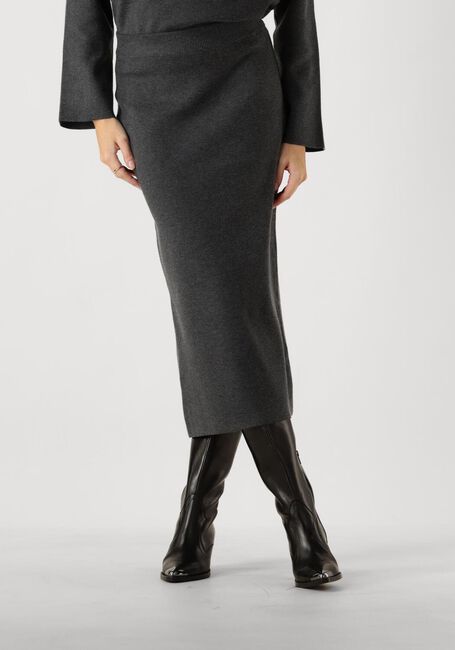 OBJECT Jupe midi OBJREYNARD HW KNIT SKIRT Gris foncé - large