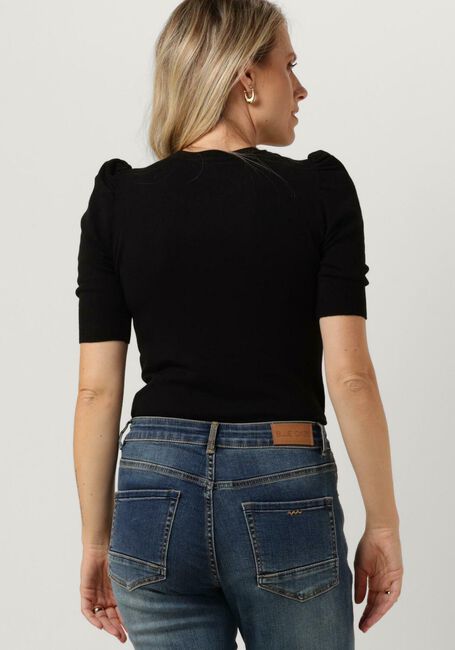 Zwarte SUMMUM Trui SHORT SLEEVE SWEATER BASIC KNIT - large