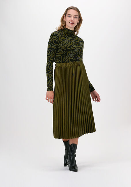 SCOTCH & SODA T-shirt PRINTED LONG-SLEEVED HIGH NECK en vert - large