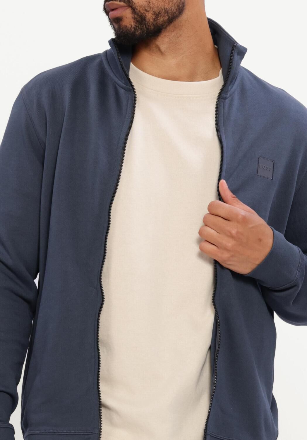 BOSS ORANGE Pull ZESTART Bleu fonc&eacute; - large