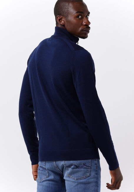 Donkerblauwe CALVIN KLEIN Trui MERINO QUARTER ZIP - large