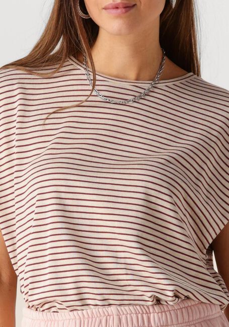 Beige BY-BAR T-shirt DIEDE SMALL STRIPE TOP - large