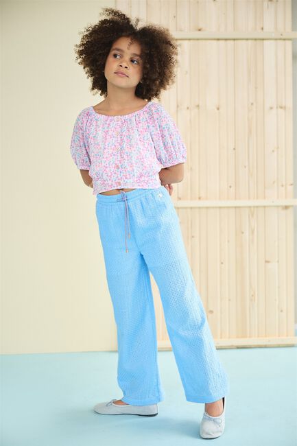 Blauwe NONO  TOMAS CROPPED BLOUSE - large