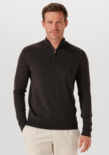 PROFUOMO Pull PULLOVER HALF ZIP MERINO en marron - large