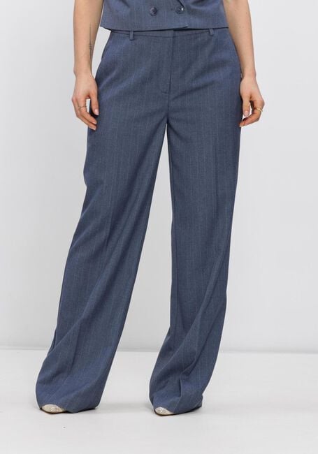 DANTE6 Pantalon ALAIN PINSTRIPE SMART PANTS en bleu - large