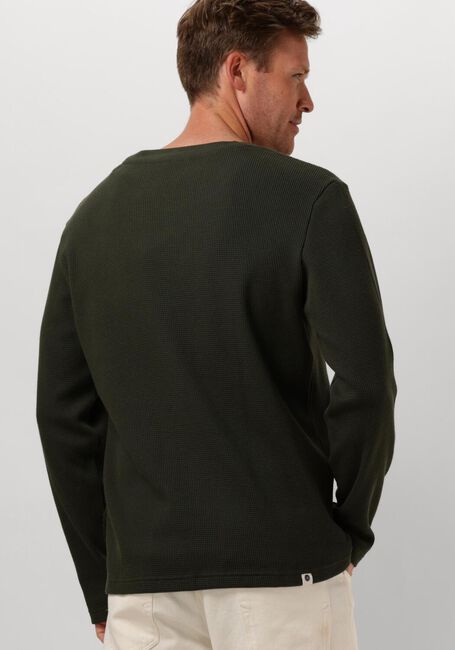 ANERKJENDT AKKIKKI L/S WAFFLE TEE Polos & T-Shirts Vert foncé - large