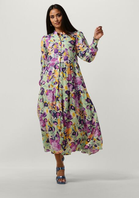 Groene Y.A.S. Midi jurk YASALIRA LS LONG SHIRT DRESS S. - large