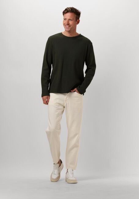 Donkergroene ANERKJENDT Polo / T-shirt AKKIKKI L/S WAFFLE TEE - large