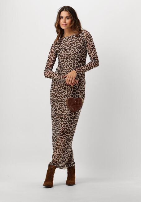 CATWALK JUNKIE Robe maxi LONG SLEEVE MESH DRESS en marron - large