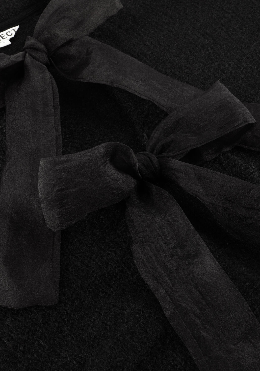 OBJECT Pull OBJSAGGIA L/S LO KNIT BOW CARDIGAN DIV en noir - large