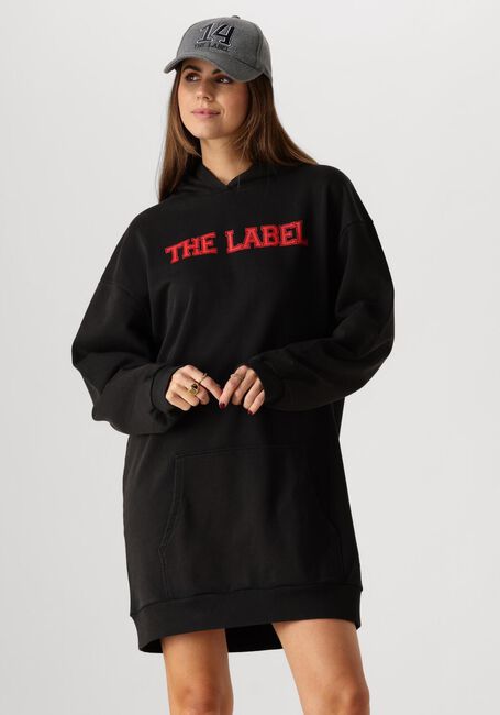 ALIX THE LABEL Mini robe LADIES KNITTED HOODED SWEAT en noir - large
