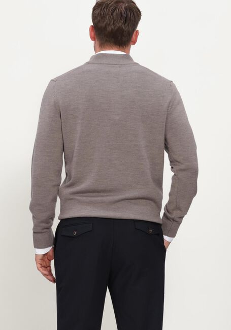 Taupe STEFANO LAURAN Trui DOUBLE KNIT ZIP - large