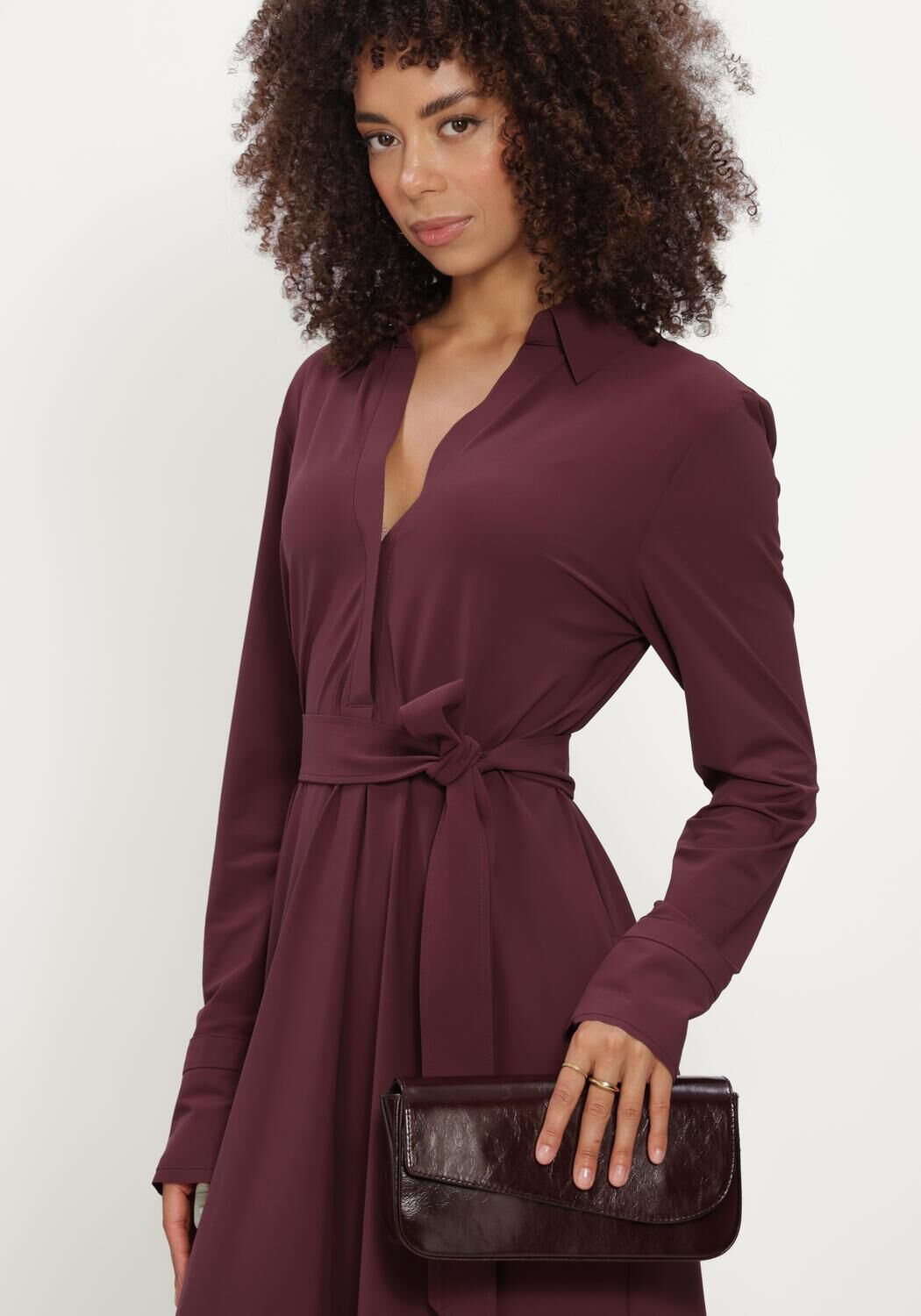 JAPAN TKY Robe midi RASY Bordeaux - large
