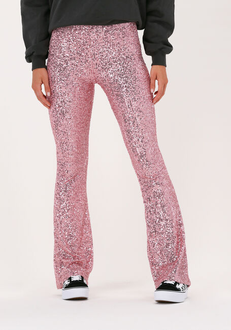 Ijzig Vloeibaar Werkwijze Roze COLOURFUL REBEL Flared broek JOLIE SEQUINS FLARE PANTS | Omoda