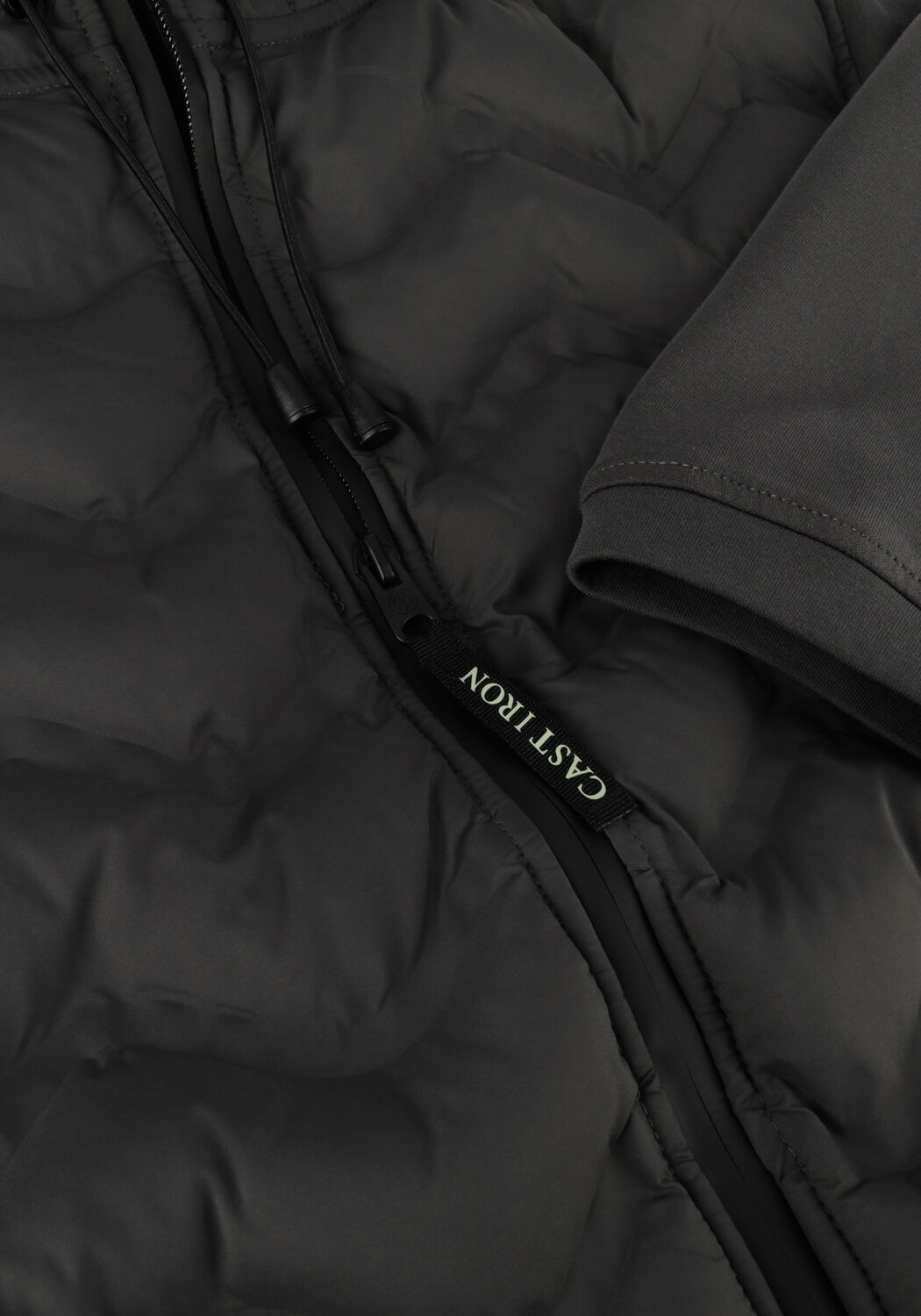 CAST IRON Jack ZIP JACKET INTERLOCK Gris clair - large