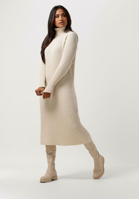 Bijna dood Ijzig aflevering Beige Y.A.S. Midi jurk YASMAVI KNIT MIDI ROLLNECK DRESS | Omoda