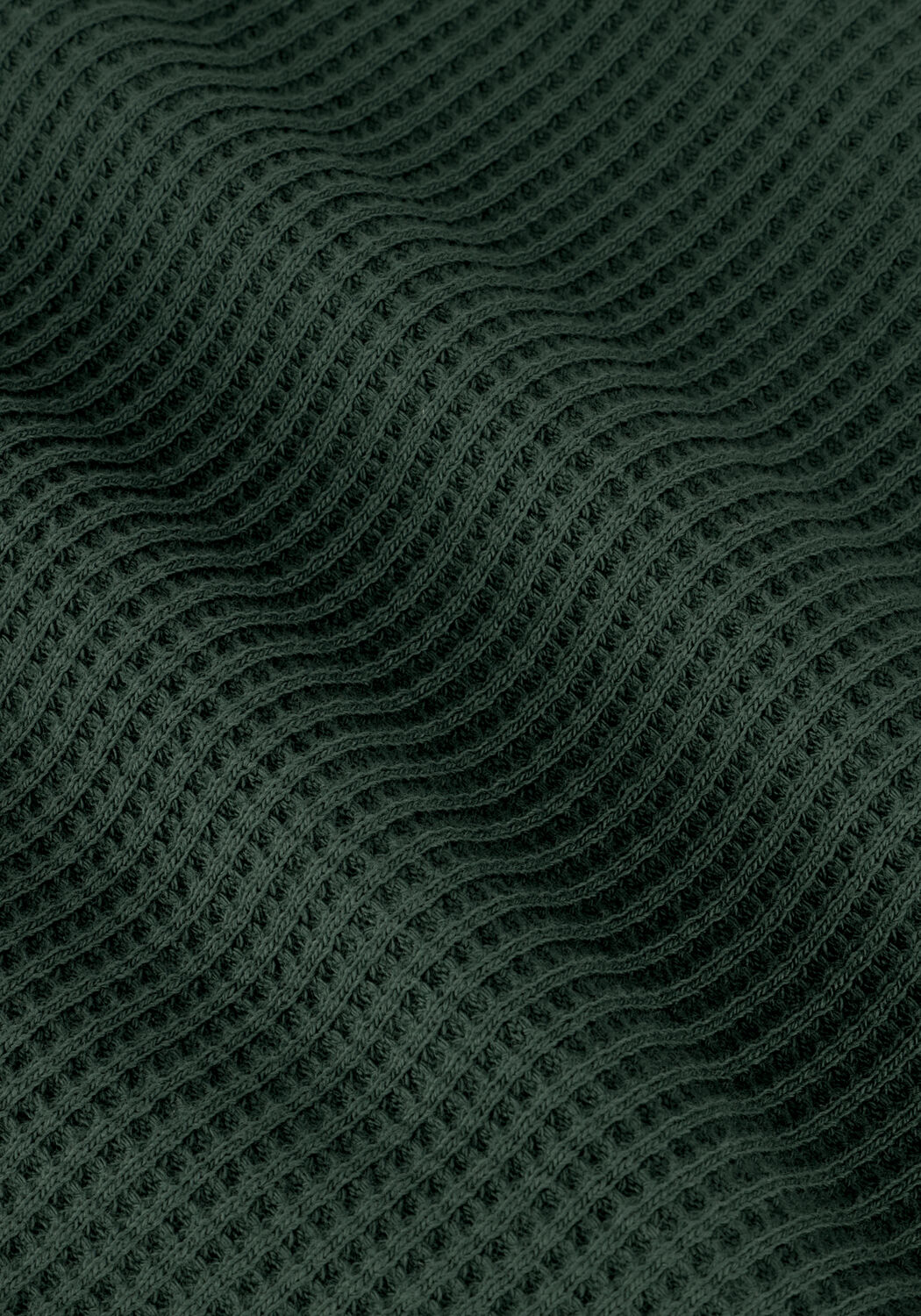 Donkergroene COLOURFUL REBEL Sweater UNI WAFFLE SLIT SWEAT - large