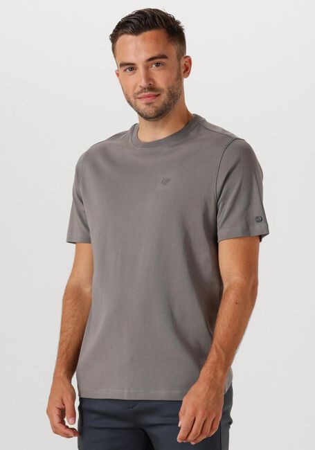 Grijze CAST IRON T-shirt REGULAR FIT INTERLOCK - large