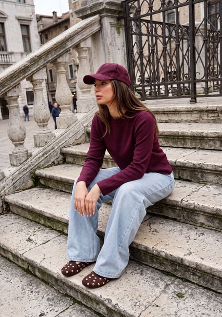 Bordeaux OBJECT Trui OBJREYNARD O-NECK PULLOVER - large