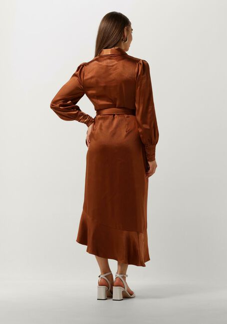 NOTRE-V Robe midi NV-DORISSA SATIN DRESS en marron - large