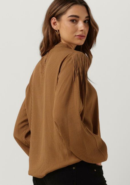 MOS MOSH FINA PEPITA BLOUSE Blouses en marron - large