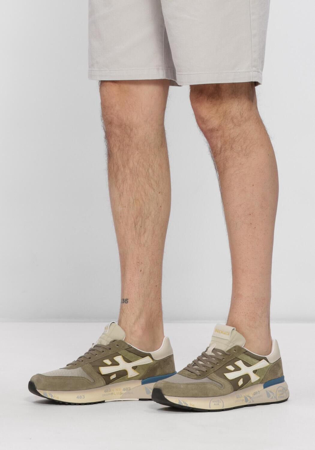 PREMIATA Baskets basses MICK en vert - large